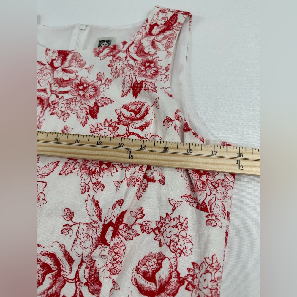 ANNE KLEIN Sleeveless Floral linen Dress Sz10 vibrant super light! A-16 - Picture 8 of 16